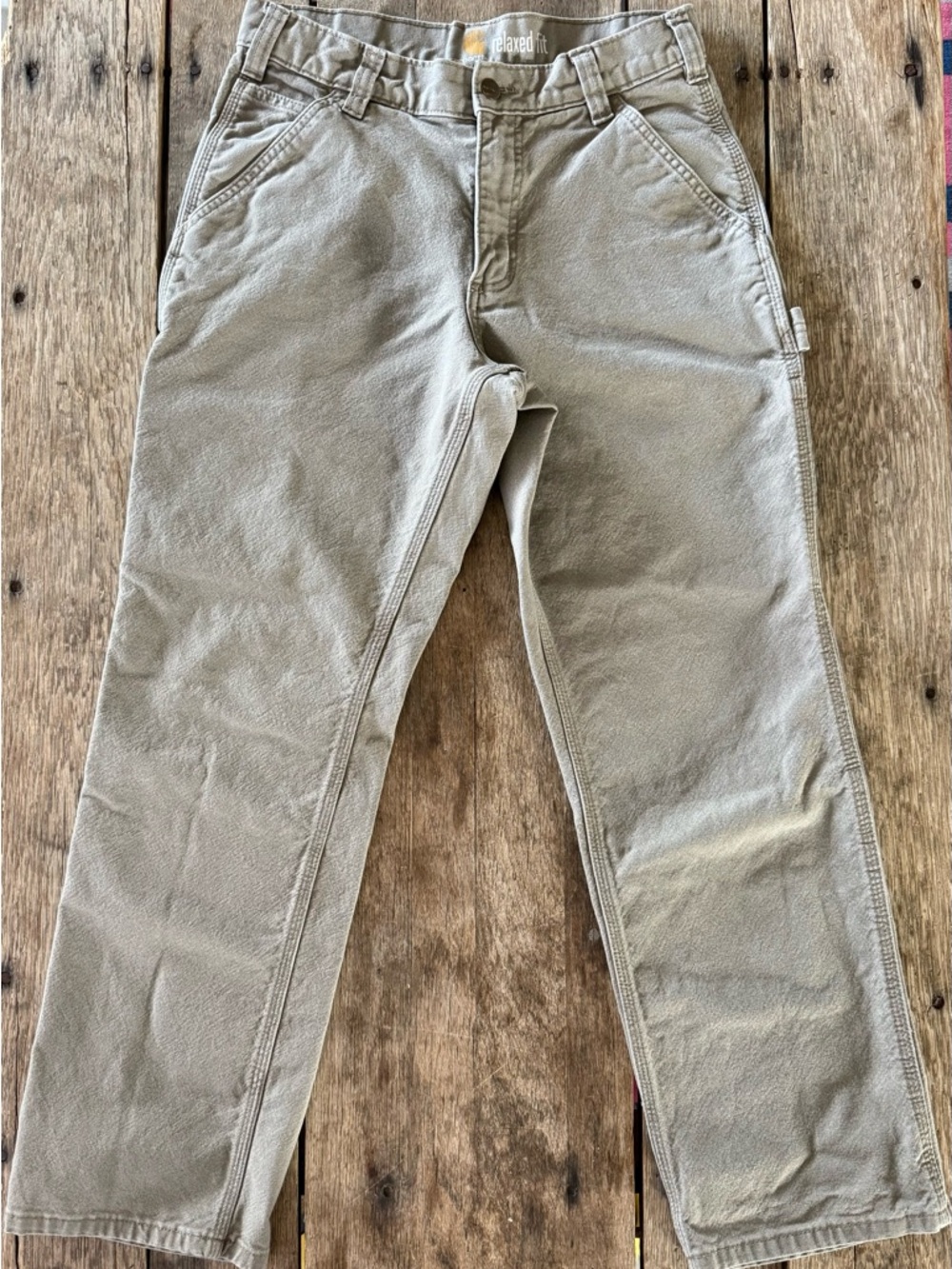 Carhartt Men's Work Pants in Light Olive